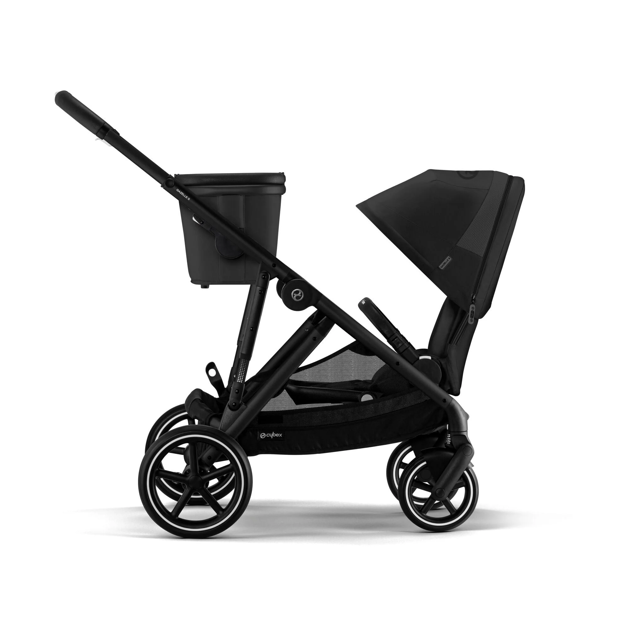 עגלת תינוק לתאומים / אחים Gazelle S2 שחור MOON - Image 8