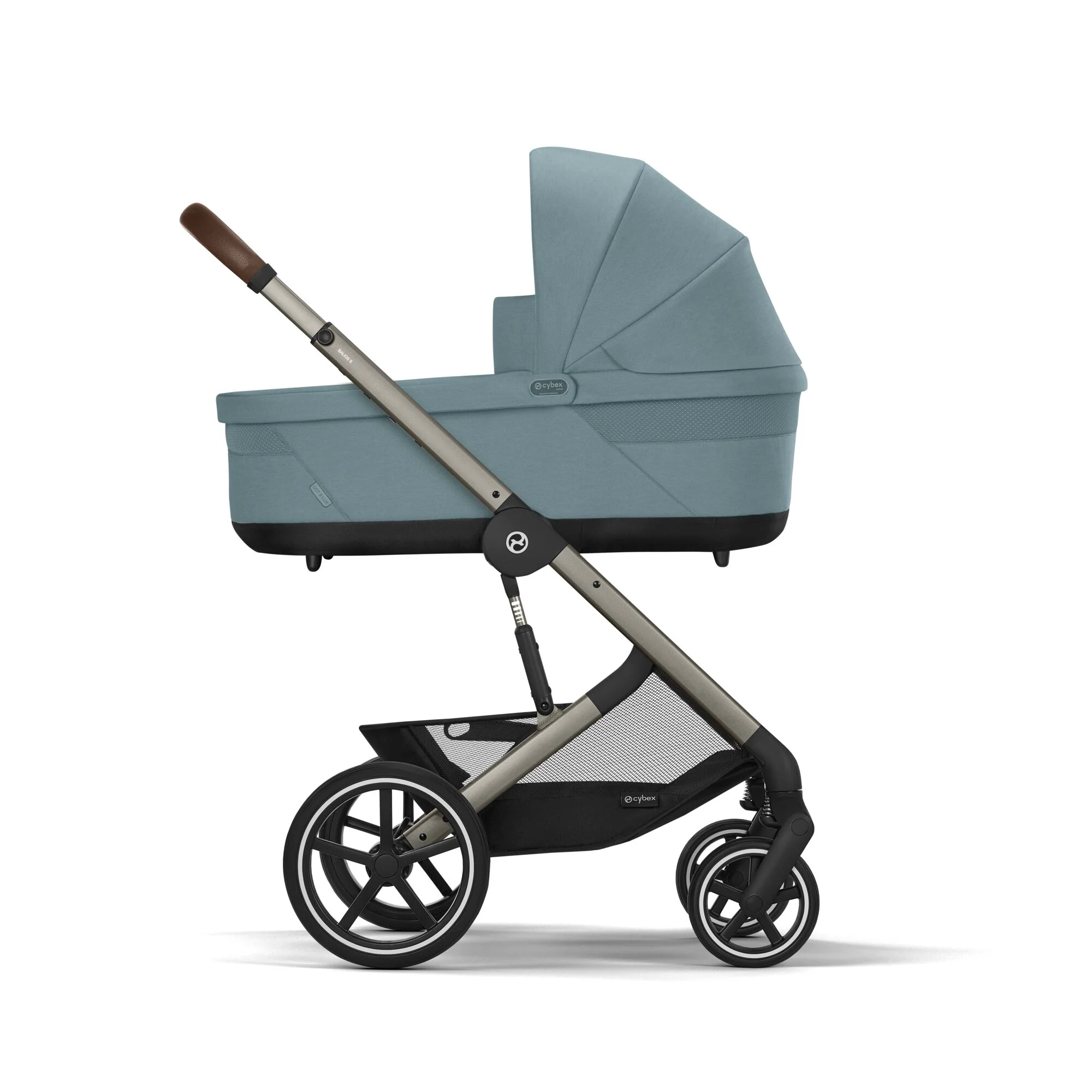 עגלת תינוק משולבת - טיולון ועריסה Balios TS5 בצבע Stormy Blue, עם סל-קל Cloud G - Image 3
