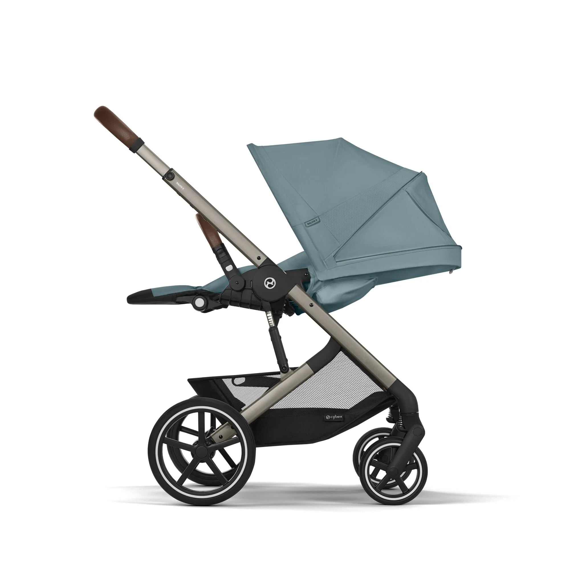 עגלת תינוק משולבת - טיולון ועריסה Balios TS5 בצבע Stormy Blue, עם סל-קל Cloud G - Image 5