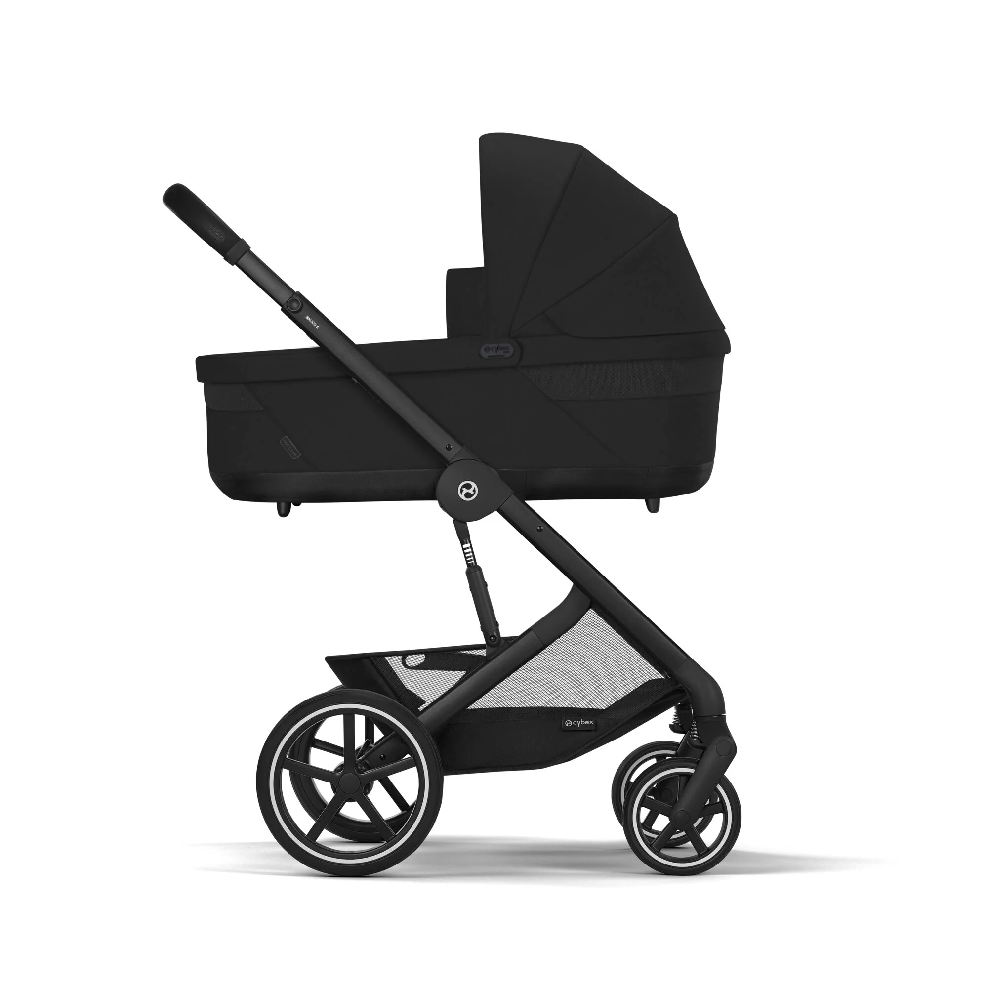 עגלת תינוק משולבת - טיולון ועריסה Balios TS5 בצבע Moon Black , עם סל-קל Cloud G - Image 3