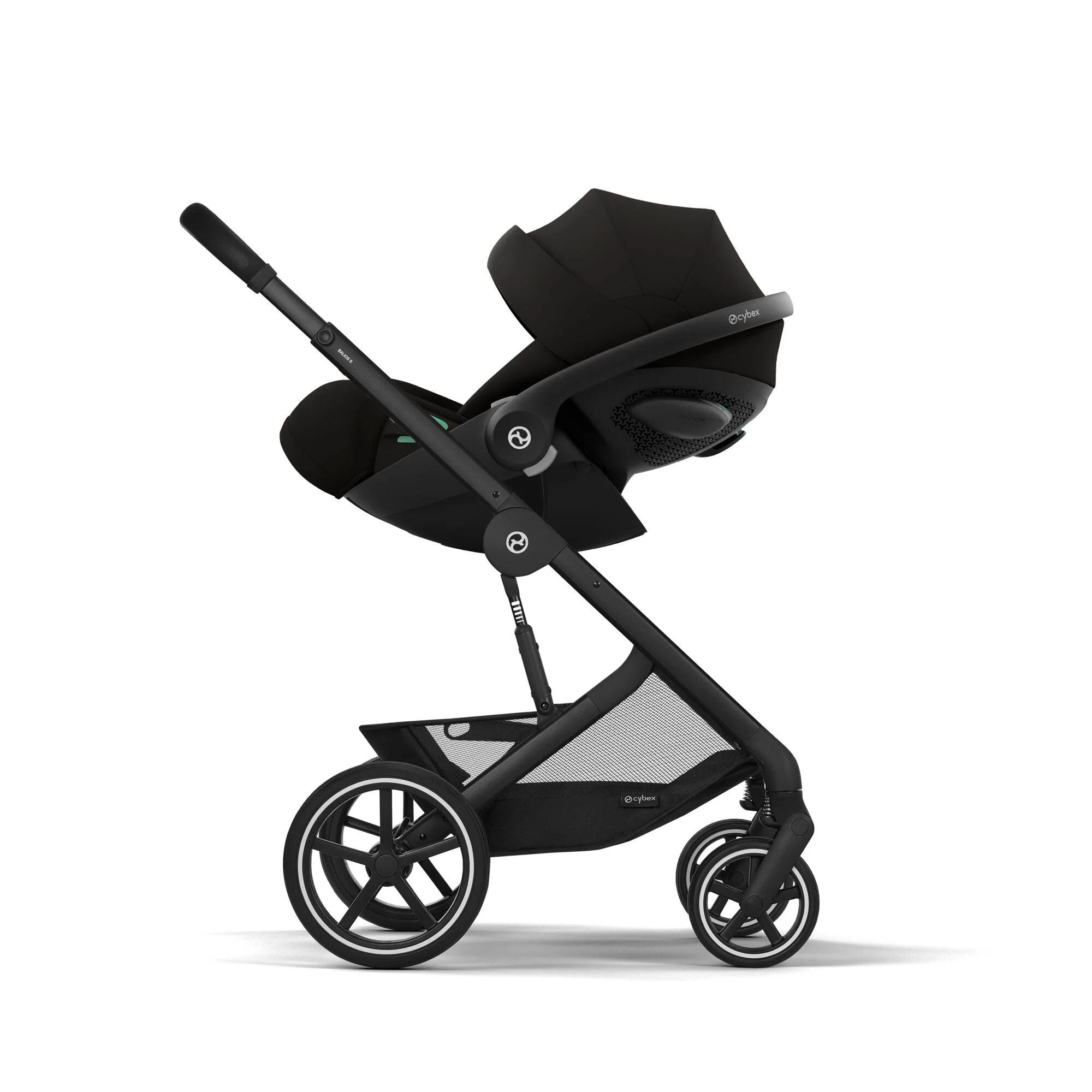 עגלת תינוק משולבת - טיולון ועריסה Balios TS5 בצבע Moon Black , עם סל-קל Cloud G - Image 5