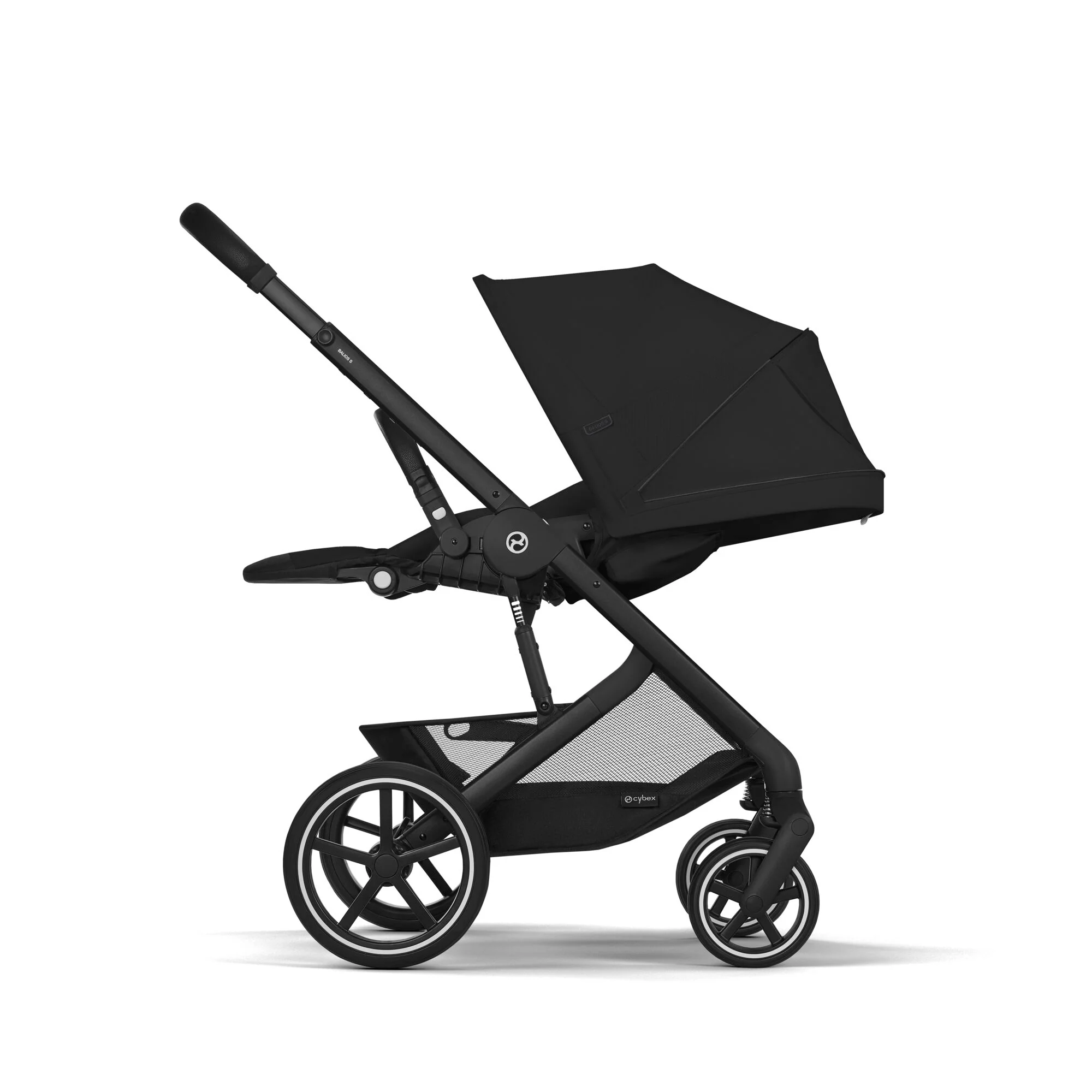 עגלת תינוק משולבת - טיולון ועריסה Balios TS5 בצבע Moon Black , עם סל-קל Cloud G - Image 6