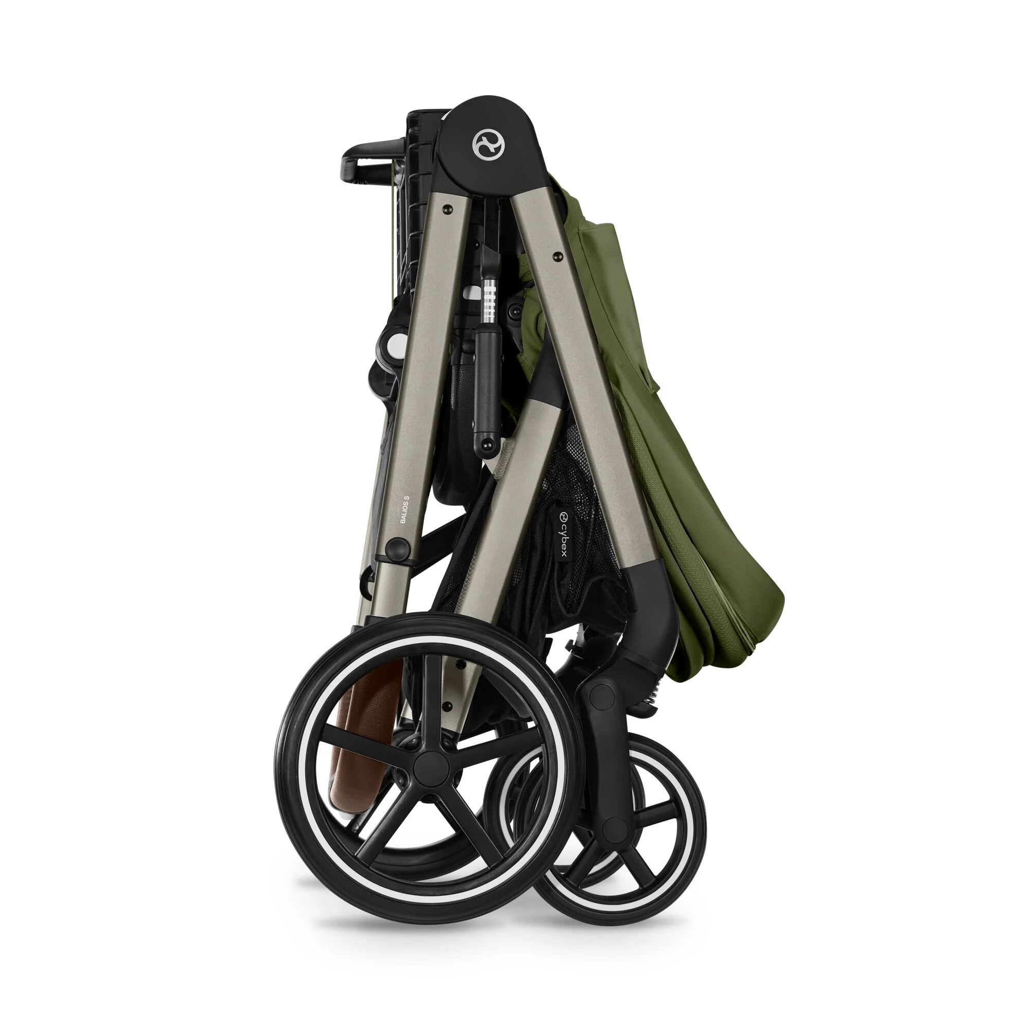 עגלת תינוק משולבת - טיולון ועריסה Balios TS5 בצבע Moss Green , עם סל-קל Cloud G - Image 7
