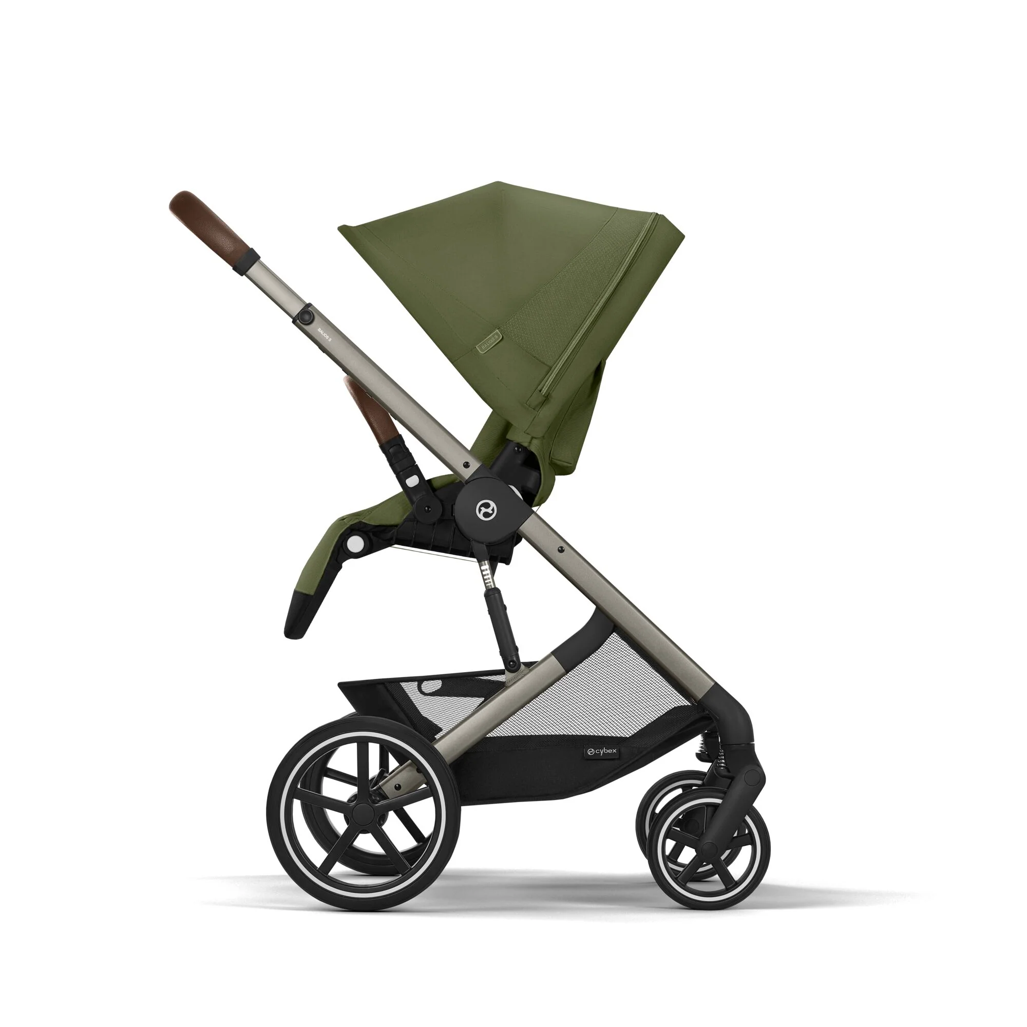 עגלת תינוק משולבת - טיולון ועריסה Balios TS5 בצבע Moss Green , עם סל-קל Cloud G - Image 8