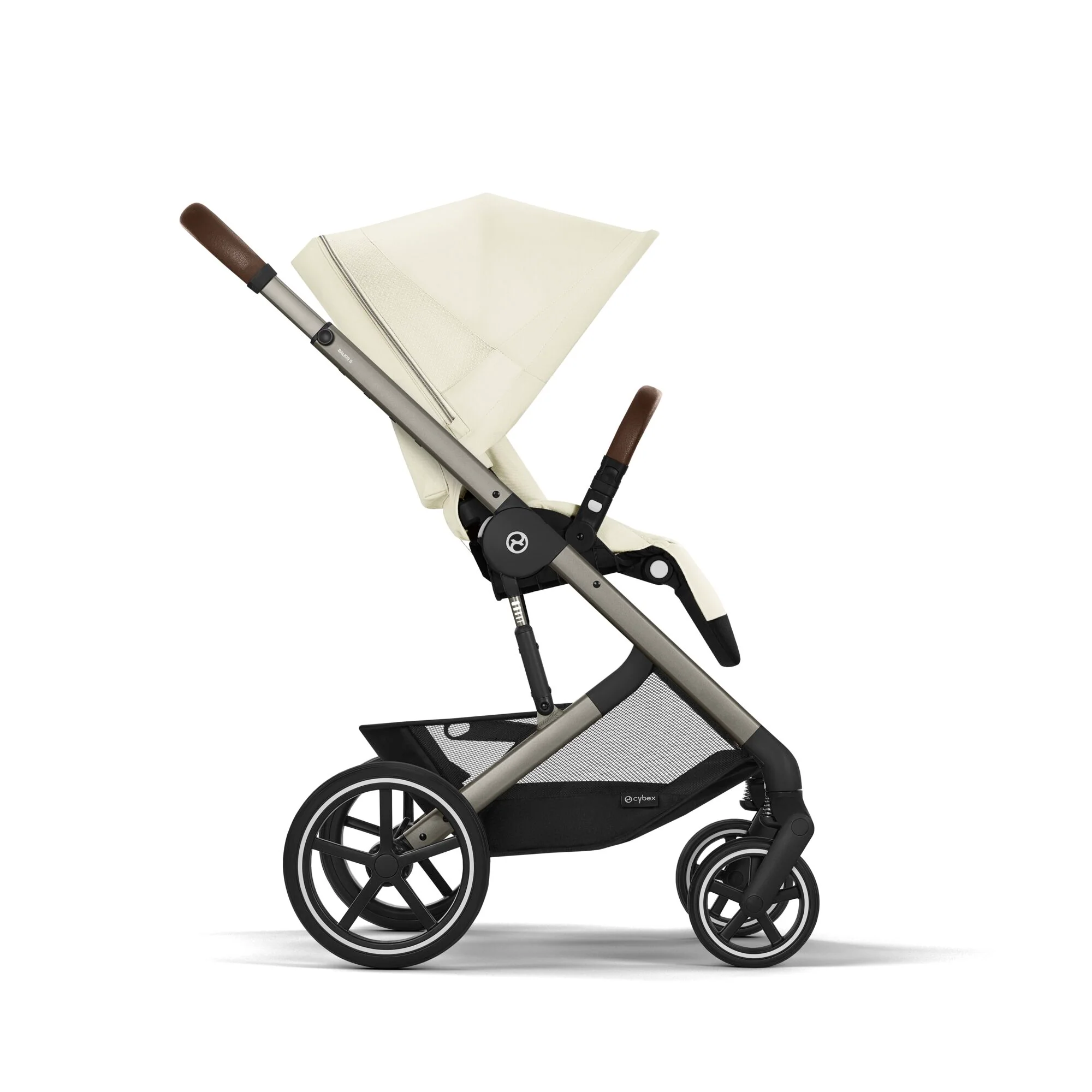 עגלת תינוק משולבת - טיולון ועריסה Balios TS5 בצבע Seashell Beige , עם סלקל Cloud G - Image 10