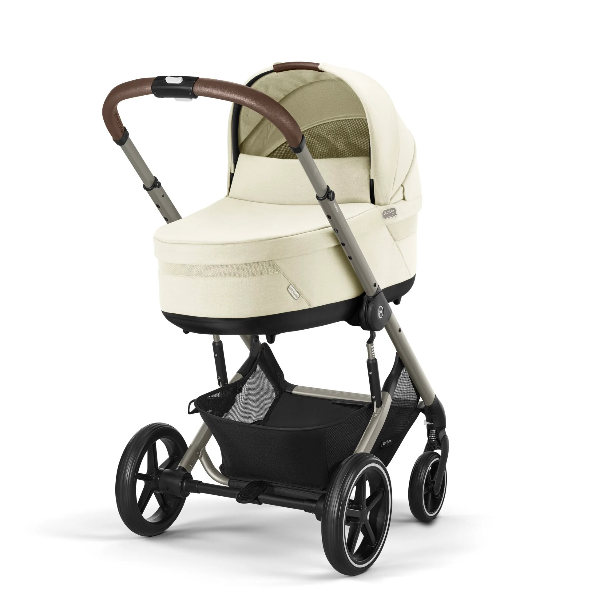 עגלת תינוק משולבת - טיולון ועריסה Balios TS5 בצבע Seashell Beige , עם סלקל Cloud G - Image 3