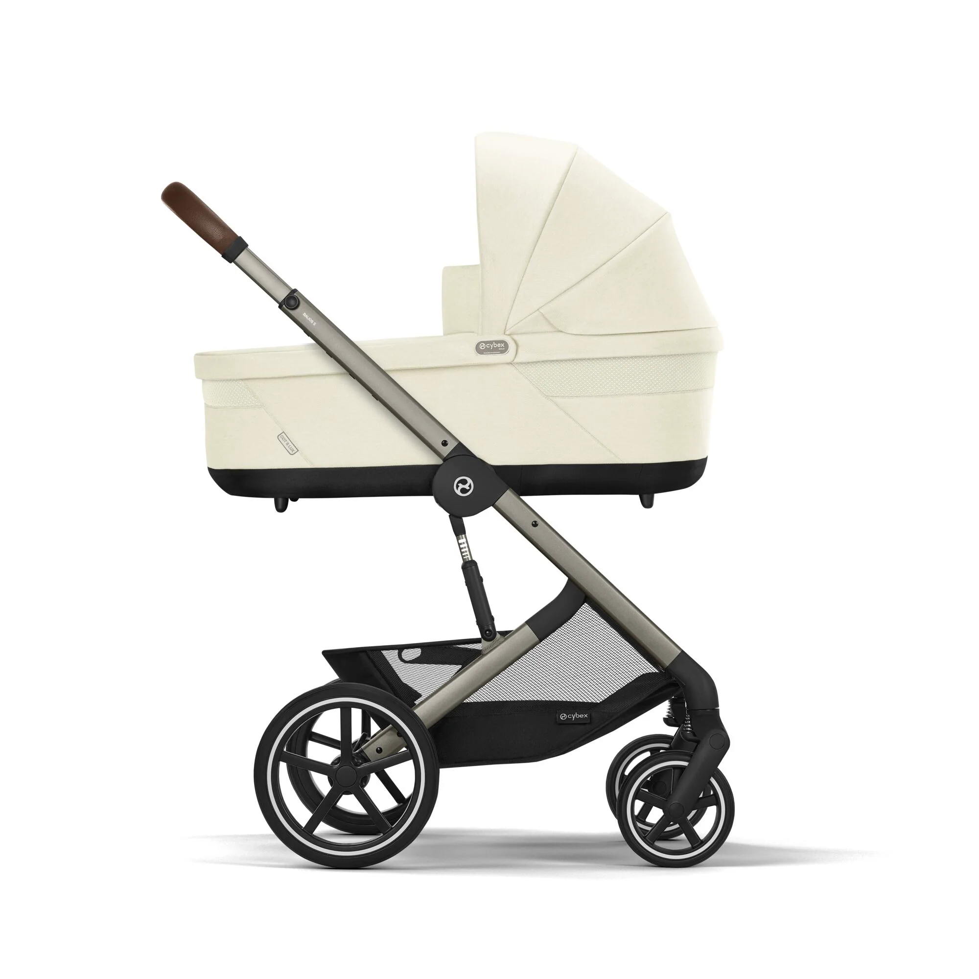 עגלת תינוק משולבת - טיולון ועריסה Balios TS5 בצבע Seashell Beige , עם סלקל Cloud G - Image 8