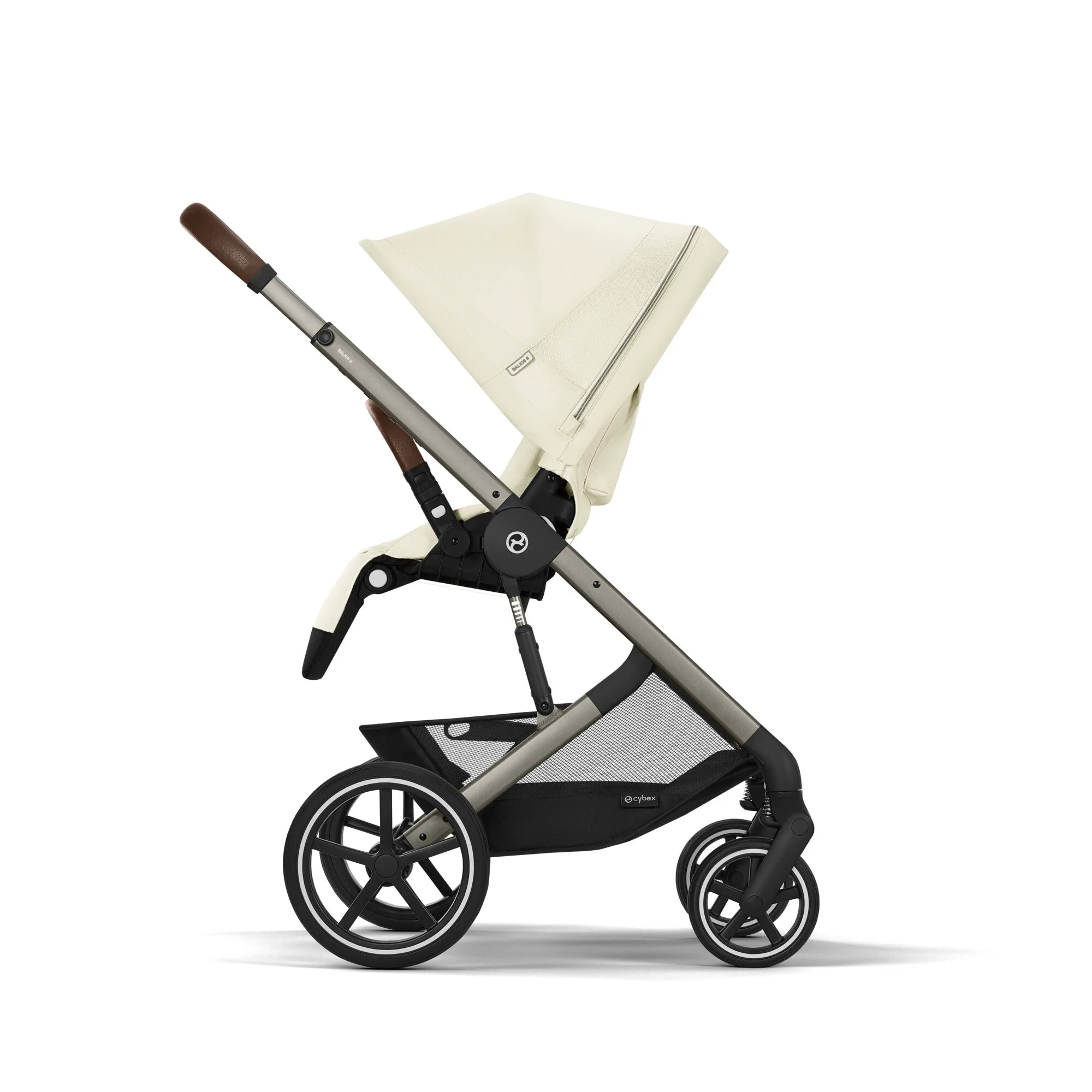 עגלת תינוק משולבת - טיולון ועריסה Balios TS5 בצבע Seashell Beige , עם סלקל Cloud G - Image 9