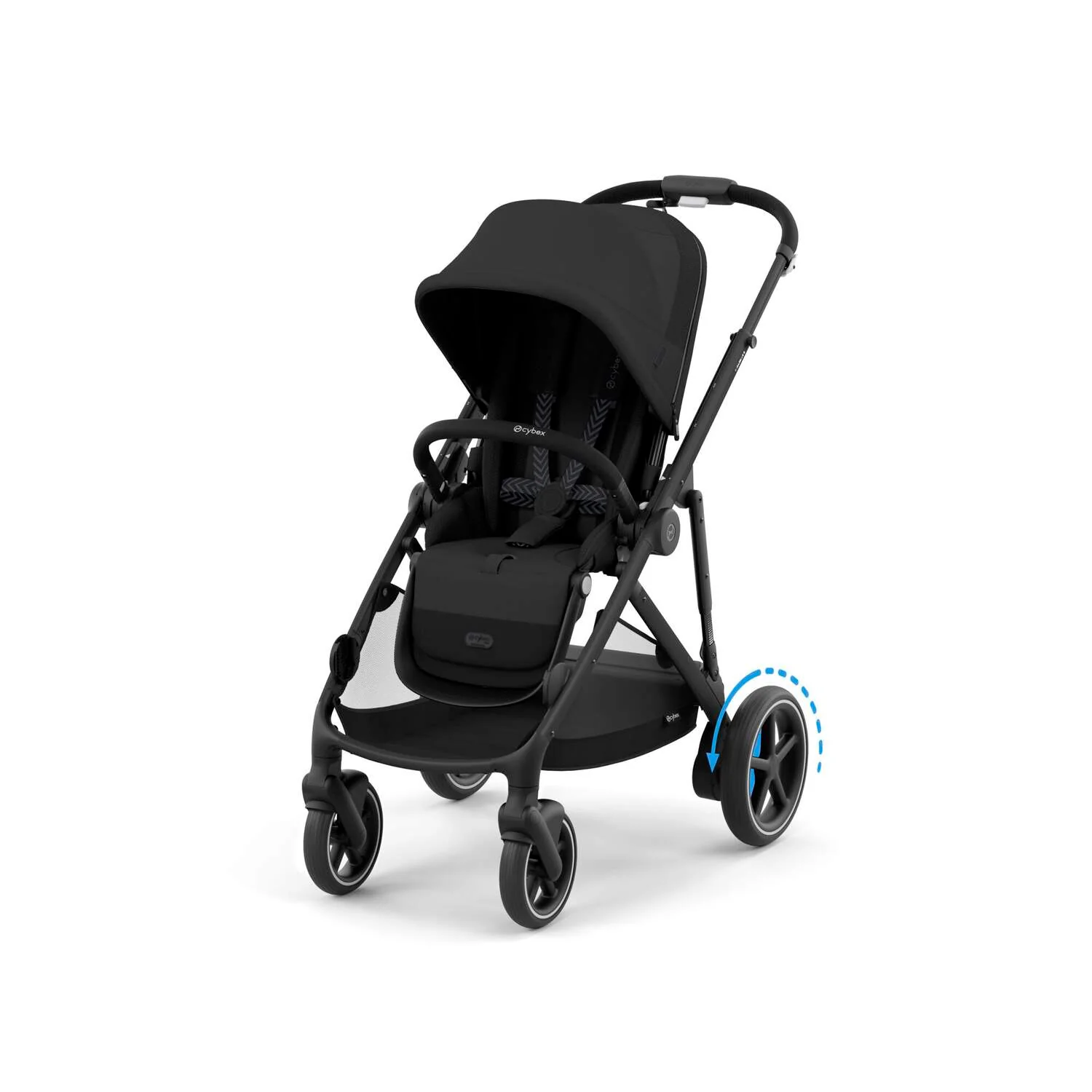 עגלת תינוק חשמלית לתאומים / אחים e-Gazelle S2 שחור Moon Black - Image 9