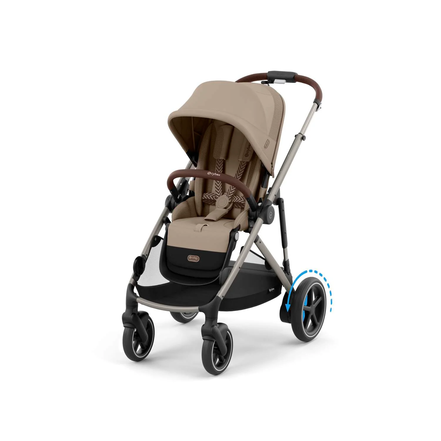 עגלת תינוק חשמלית לתאומים / אחים e-Gazelle S2 בז' Almond Beige - Image 9