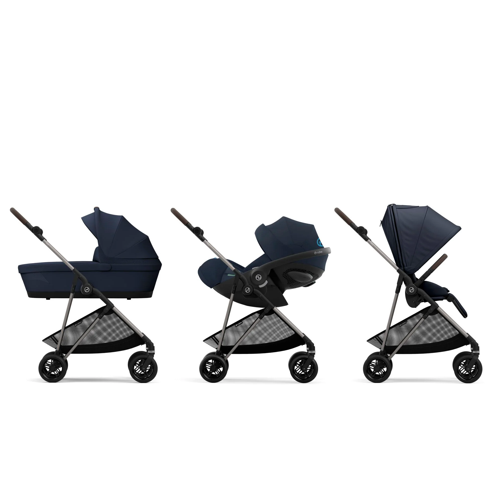 עגלת תינוק משולבת Melio 2 Dark Blue כחול - Image 8