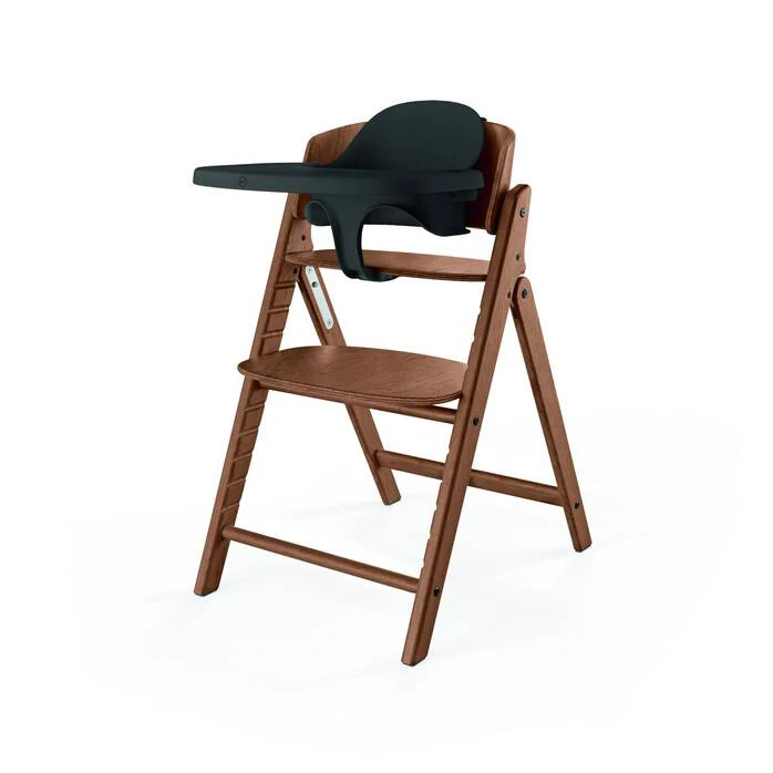 כיסא לתינוק Click & Fold 3-in-1 עם מגש, מושב תינוק ורתמת רצועות עץ טבעי אגוז - Image 15