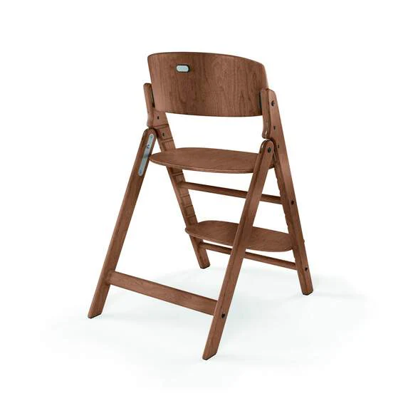 כיסא לתינוק Click & Fold 3-in-1 עם מגש, מושב תינוק ורתמת רצועות עץ טבעי אגוז - Image 3