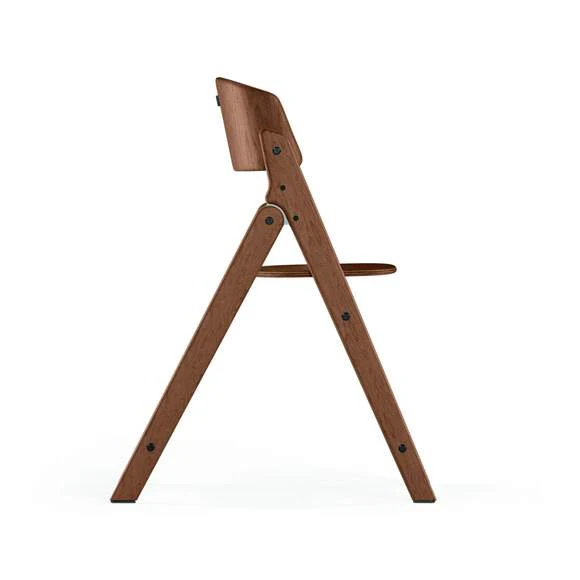 כיסא לתינוק Click & Fold 3-in-1 עם מגש, מושב תינוק ורתמת רצועות עץ טבעי אגוז - Image 4