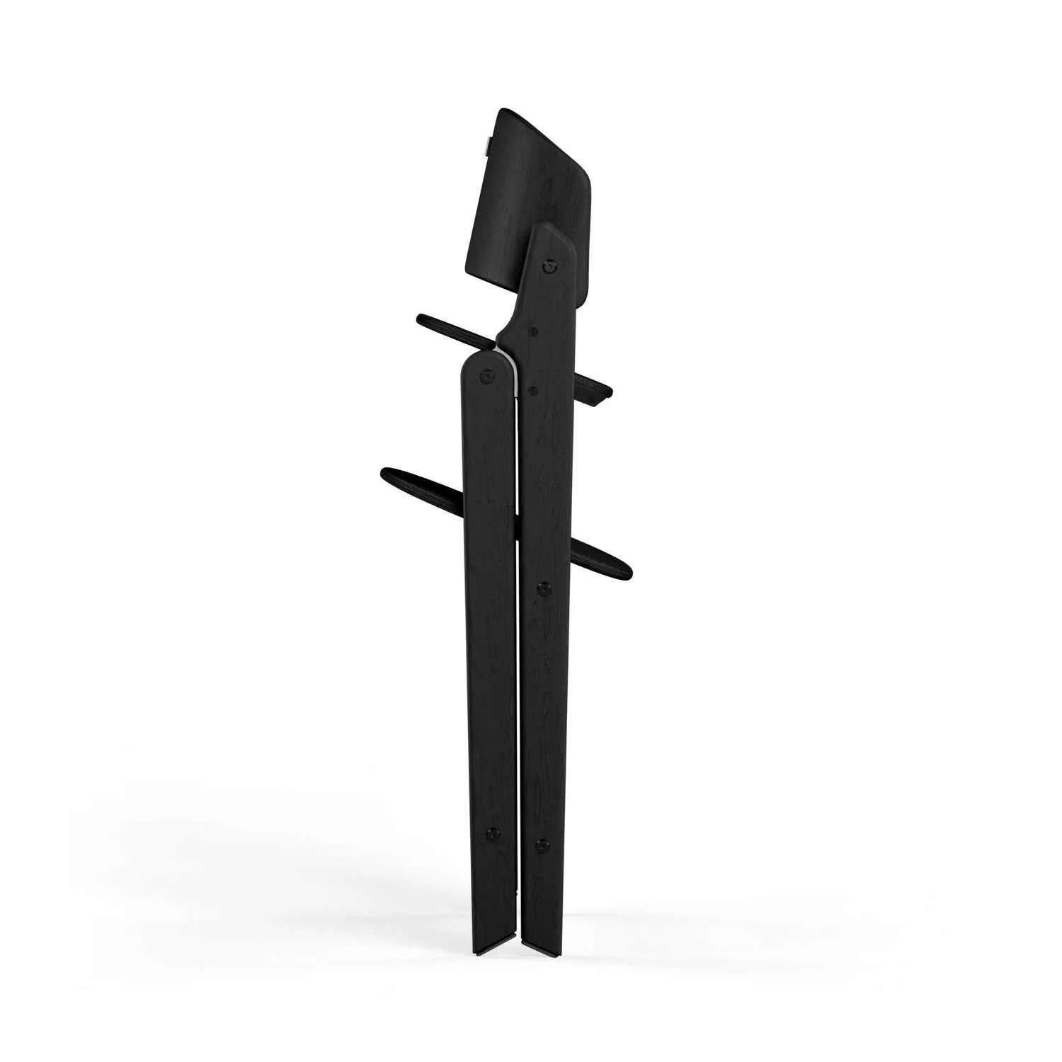 כיסא לתינוק Click & Fold 3-in-1 עם מגש, מושב תינוק ורתמת רצועות עץ טבעי בצבע שחור - Image 10