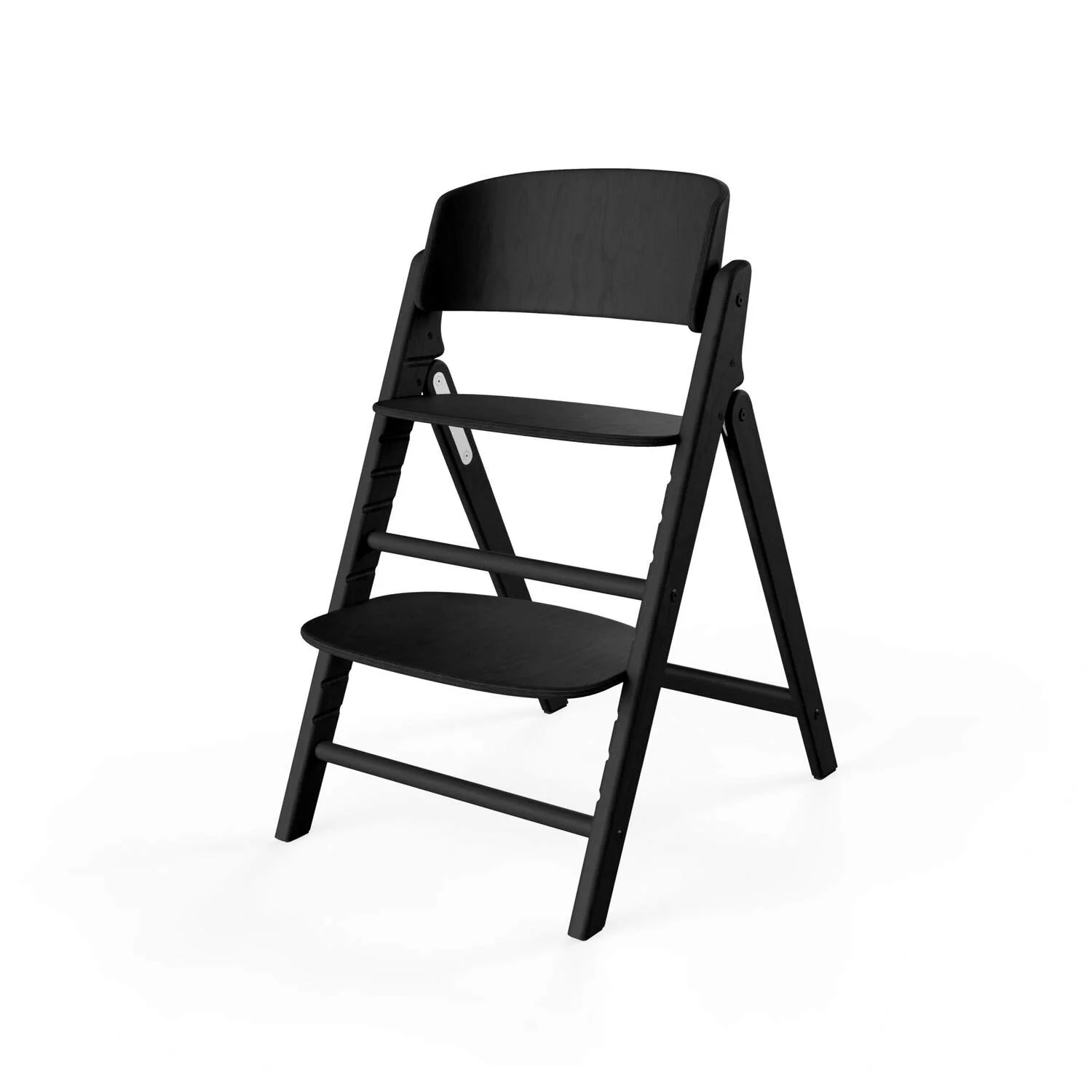 כיסא לתינוק Click & Fold 3-in-1 עם מגש, מושב תינוק ורתמת רצועות עץ טבעי בצבע שחור - Image 6