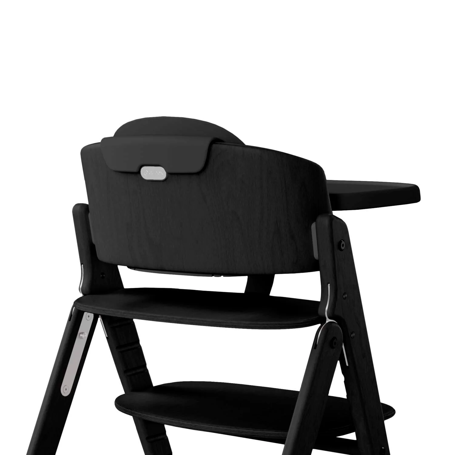 כיסא לתינוק Click & Fold 3-in-1 עם מגש, מושב תינוק ורתמת רצועות עץ טבעי בצבע שחור - Image 8