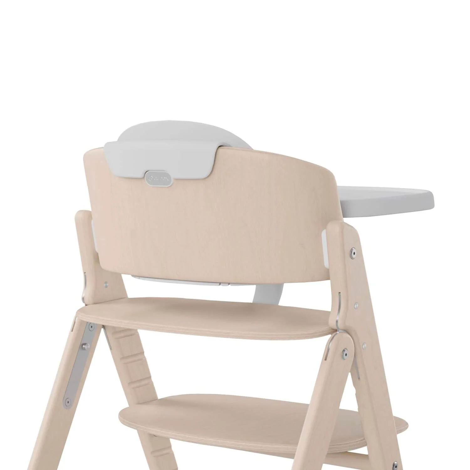 כיסא לתינוק Click & Fold 3-in-1  עם מגש, מושב תינוק ורתמת רצועות עץ טבעי בהיר - Image 8