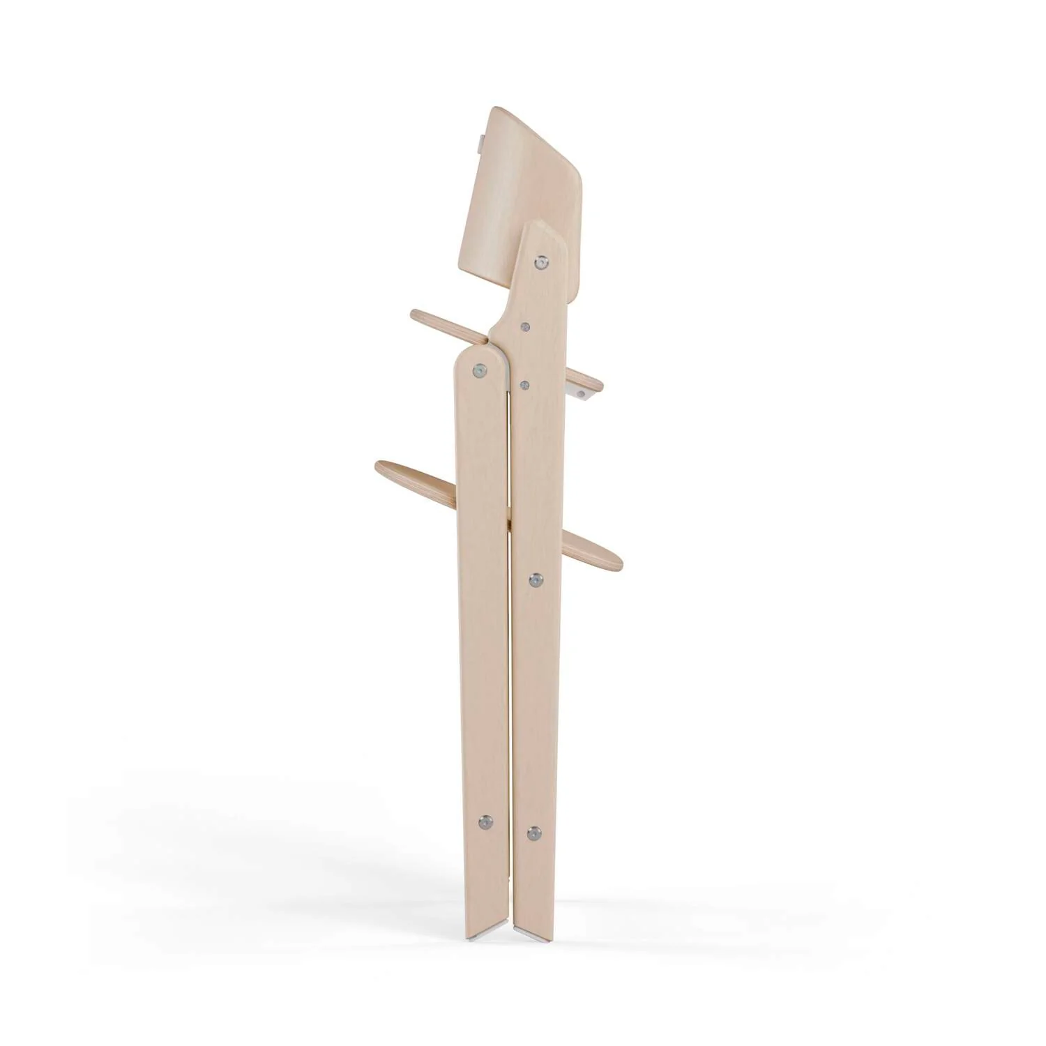 כיסא לתינוק Click & Fold 3-in-1  עם מגש, מושב תינוק ורתמת רצועות עץ טבעי בהיר - Image 9