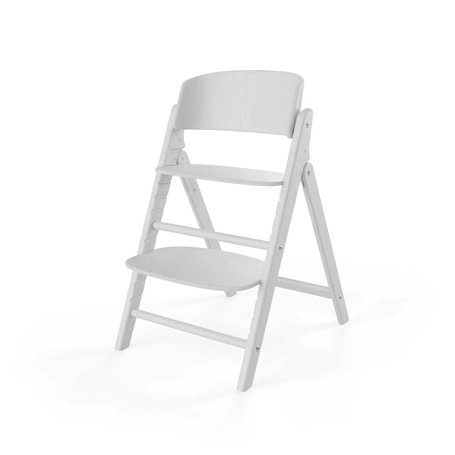 כיסא לתינוק Click & Fold 3-in-1 עם מגש, מושב תינוק ורתמת רצועות עץ טבעי בצבע לבן - Image 5