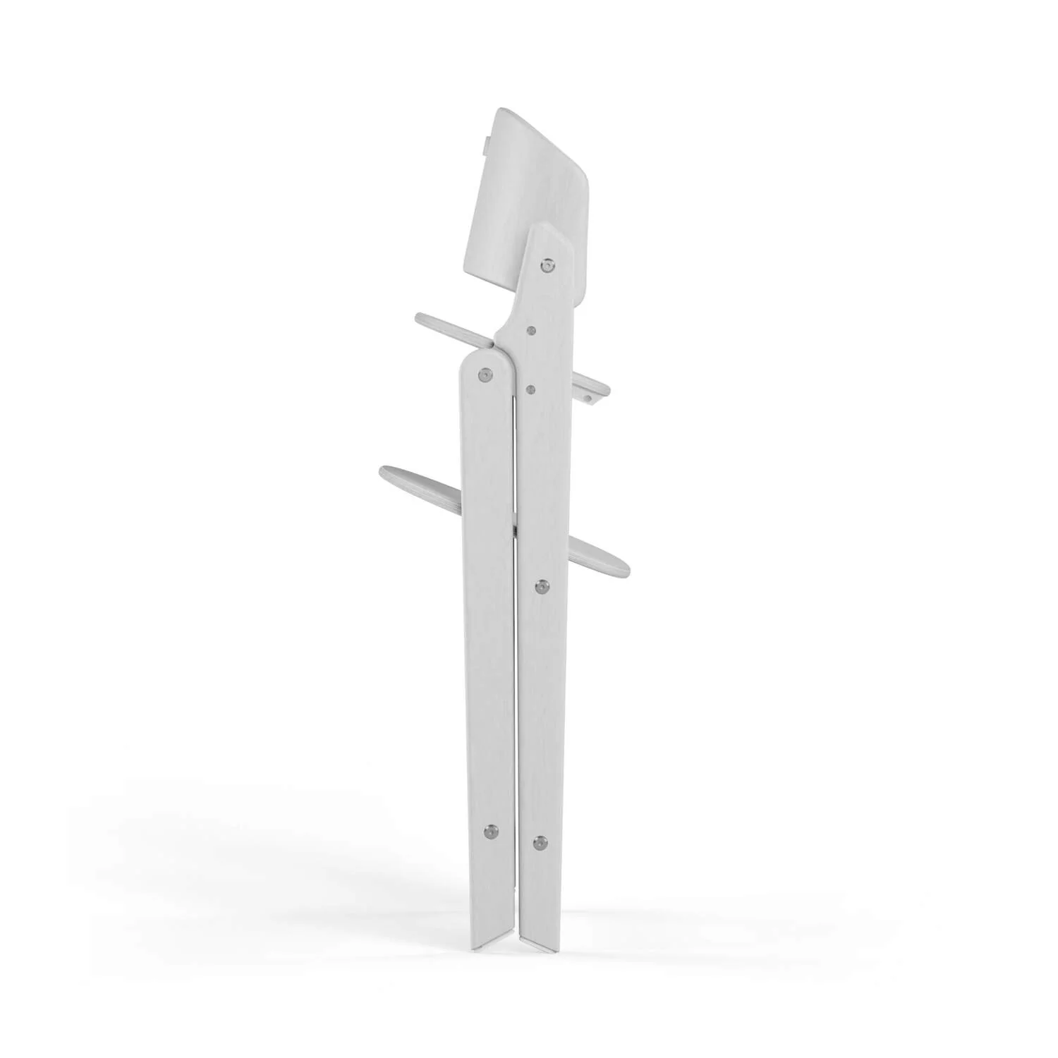 כיסא לתינוק Click & Fold 3-in-1 עם מגש, מושב תינוק ורתמת רצועות עץ טבעי בצבע לבן - Image 9