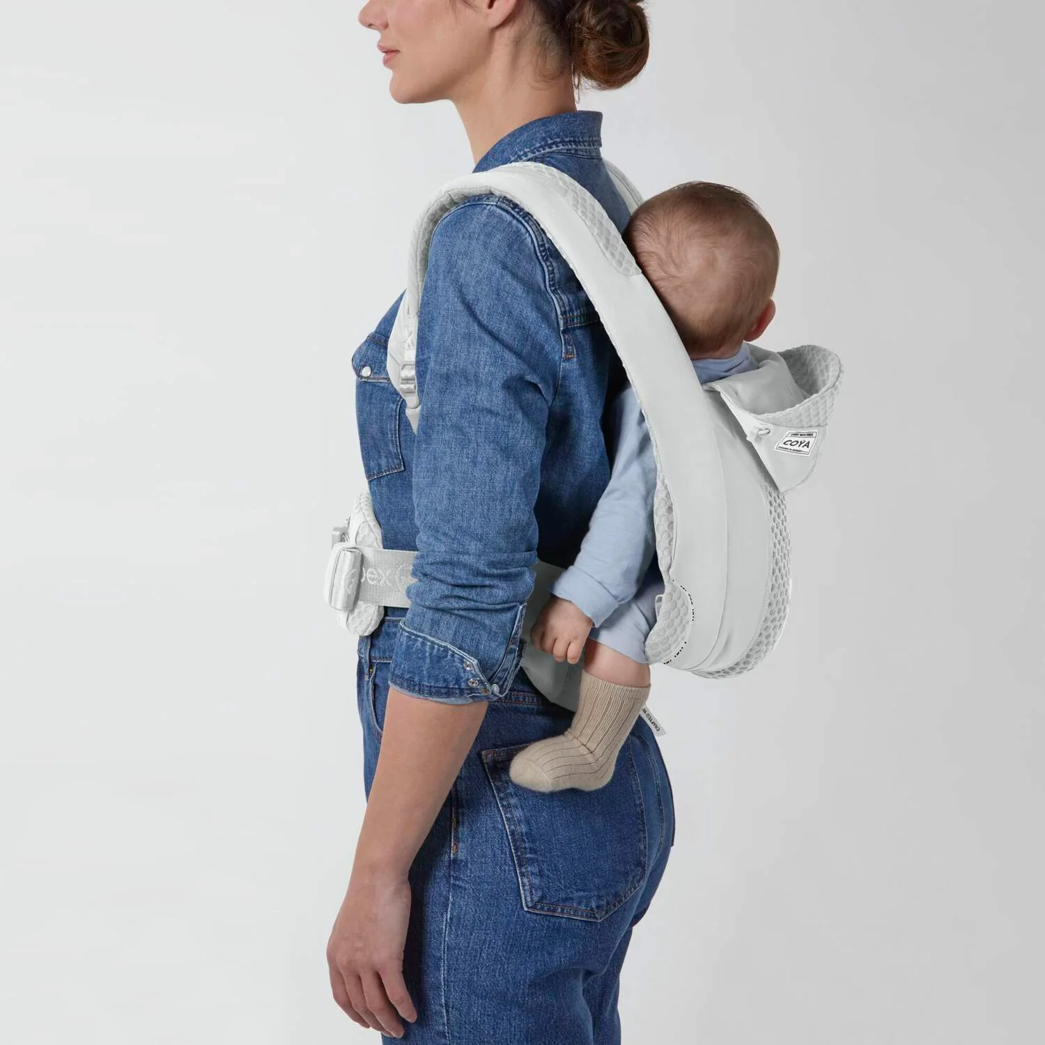 מנשא לתינוק Coya Urban White לבן - Image 3