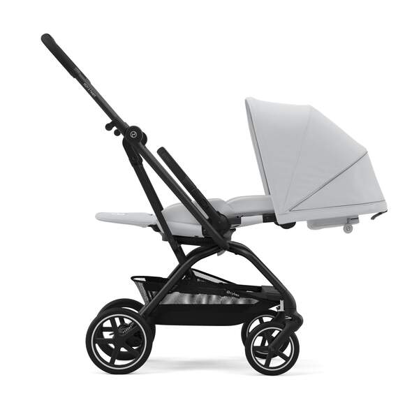 עגלת טיולון Eezy S Twist +2 אפור Fog Grey שלדה שחורה - Image 3