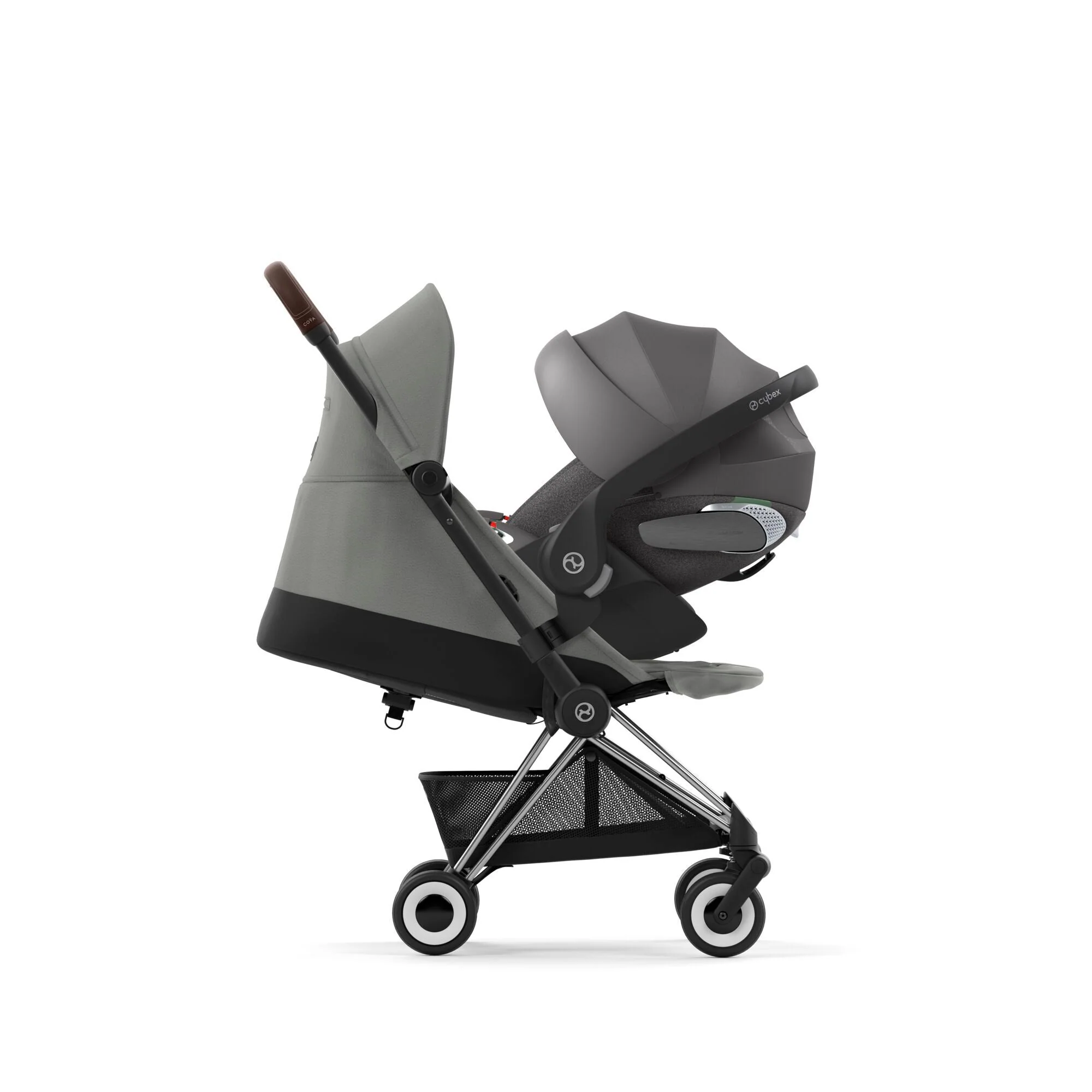 עגלת תינוק Coya כרום חום Mirage Grey - Image 8
