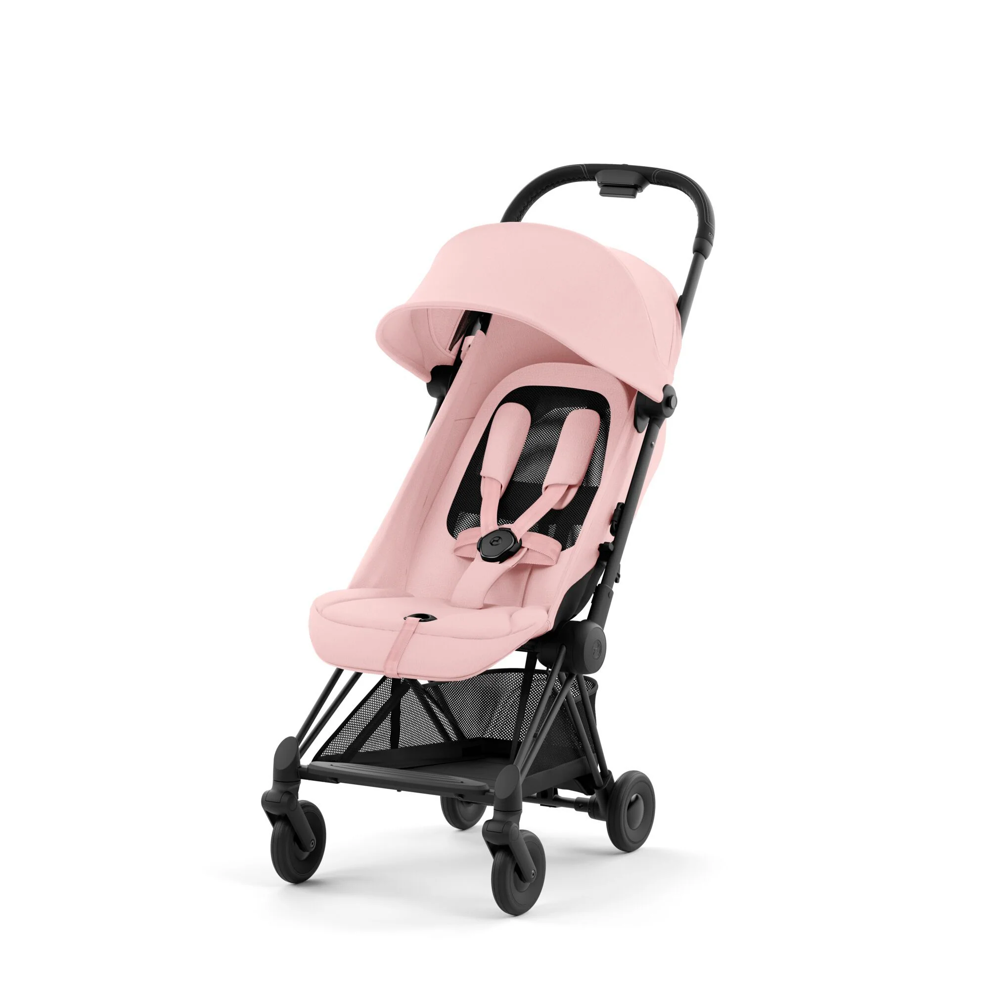 עגלת תינוק Coya שחור מט Peach Pink - Image 3