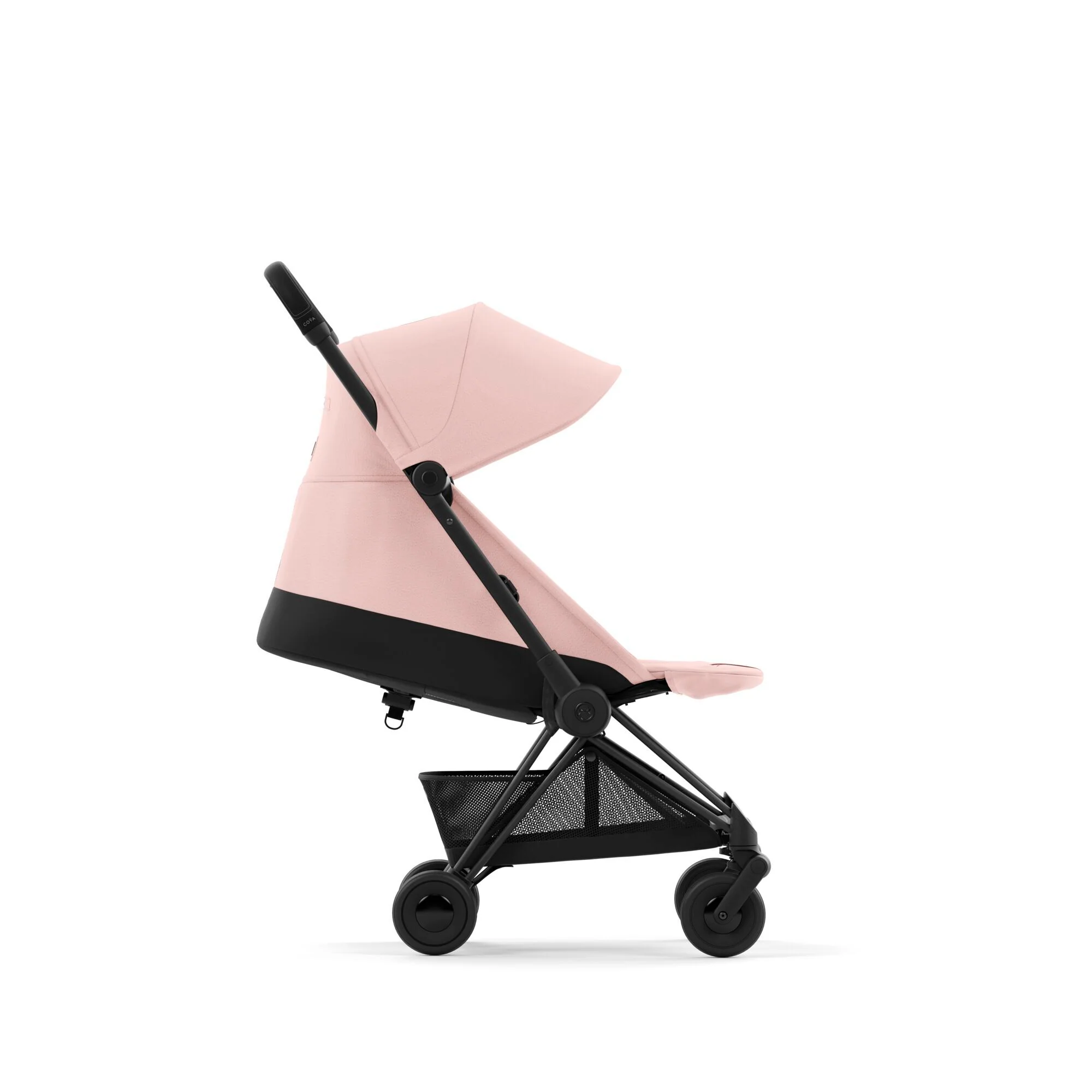 עגלת תינוק Coya שחור מט Peach Pink - Image 5