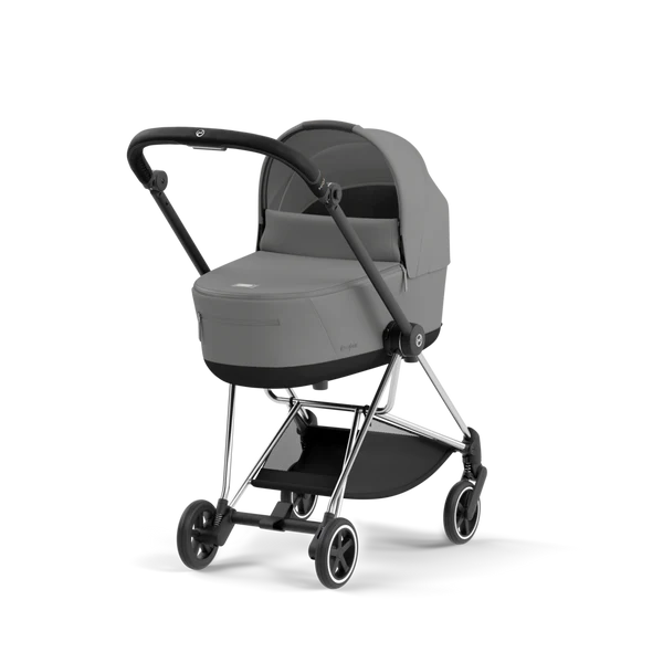 עגלת תינוק Mios 3 Mirage Grey עם שלדה כרום שחור - Image 3