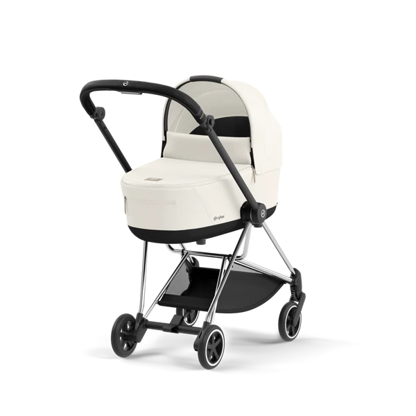 עגלת תינוק Mios 3 Off White עם שלדה כרום שחור - Image 3