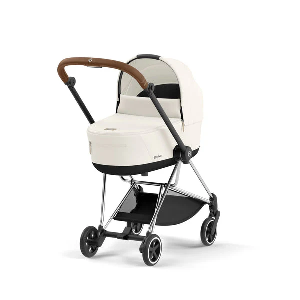 עגלת תינוק Mios 3 Off White עם שלדה כרום חום - Image 4