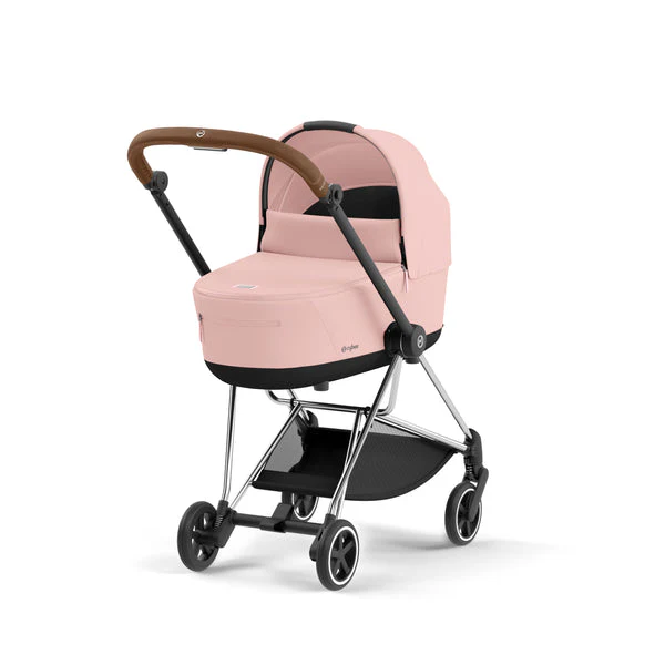 עגלת תינוק Mios 3 Peach Pink עם שלדה כרום חום - Image 4