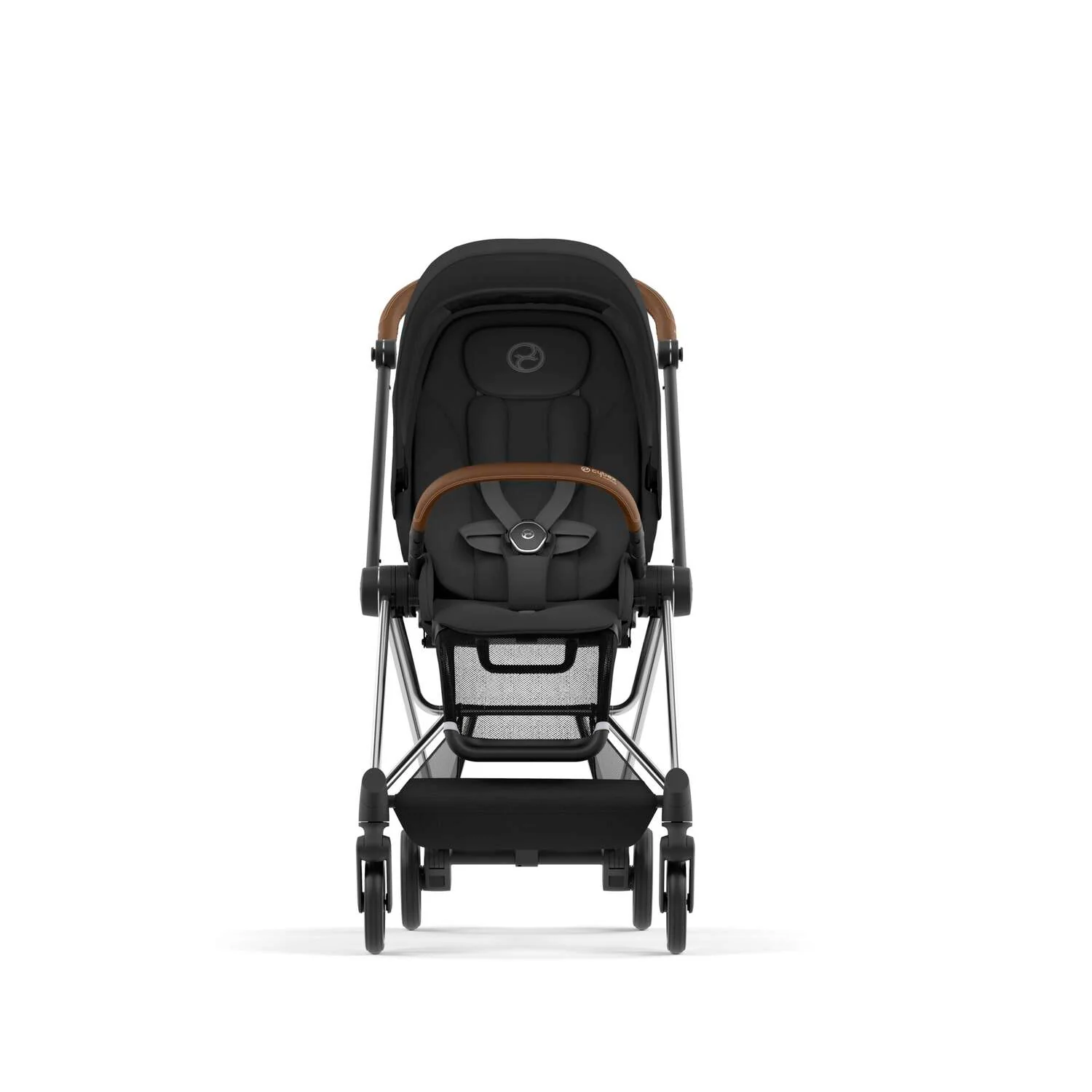 עגלת תינוק Mios 3 Sepia Black עם שלדה כרום חום - Image 4