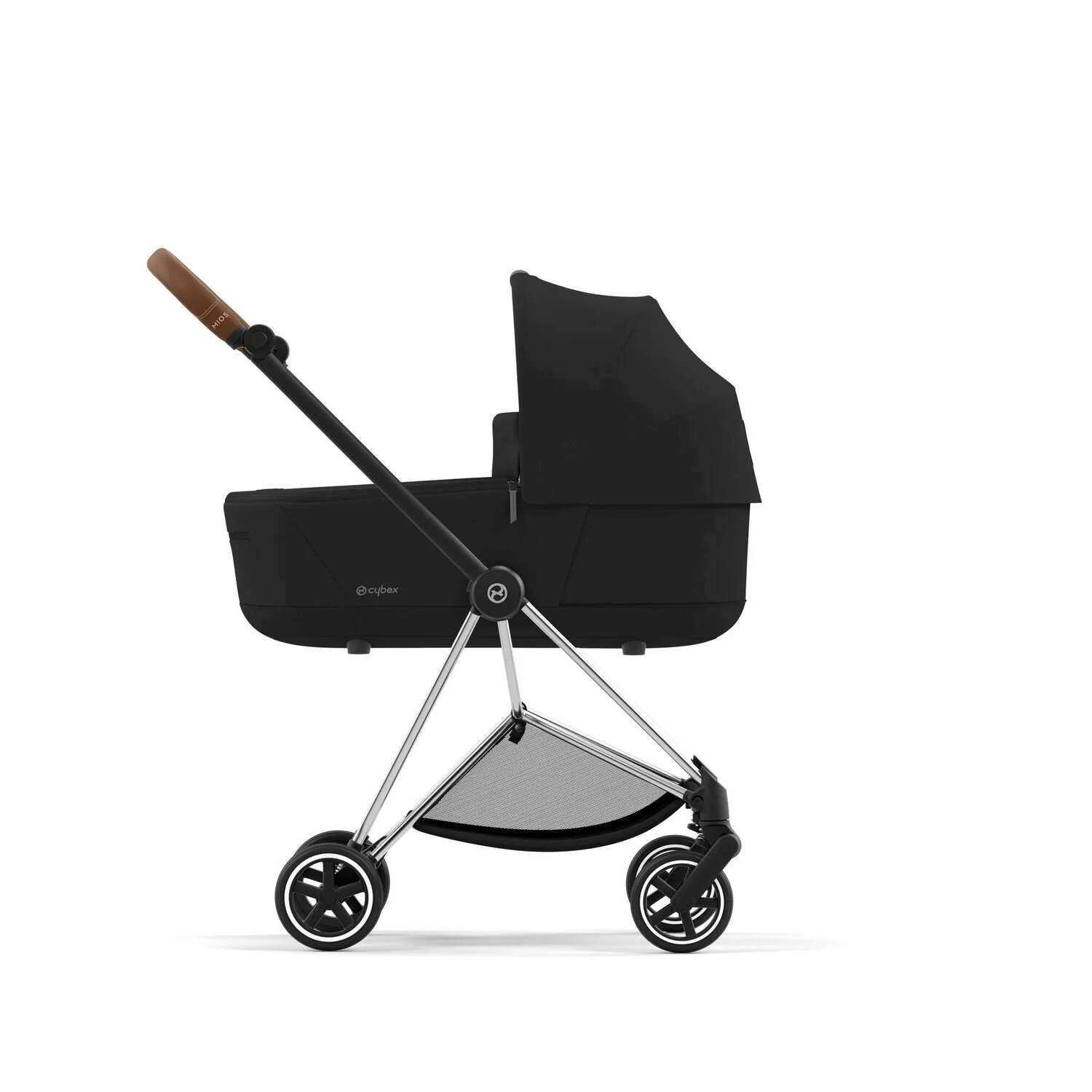 עגלת תינוק Mios 3 Sepia Black עם שלדה כרום חום - Image 6