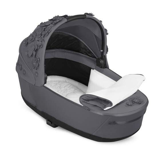 עגלת תינוק Priam 4 Capsule SIMPLY FLOWERS Dream Grey Matt Black - Image 4