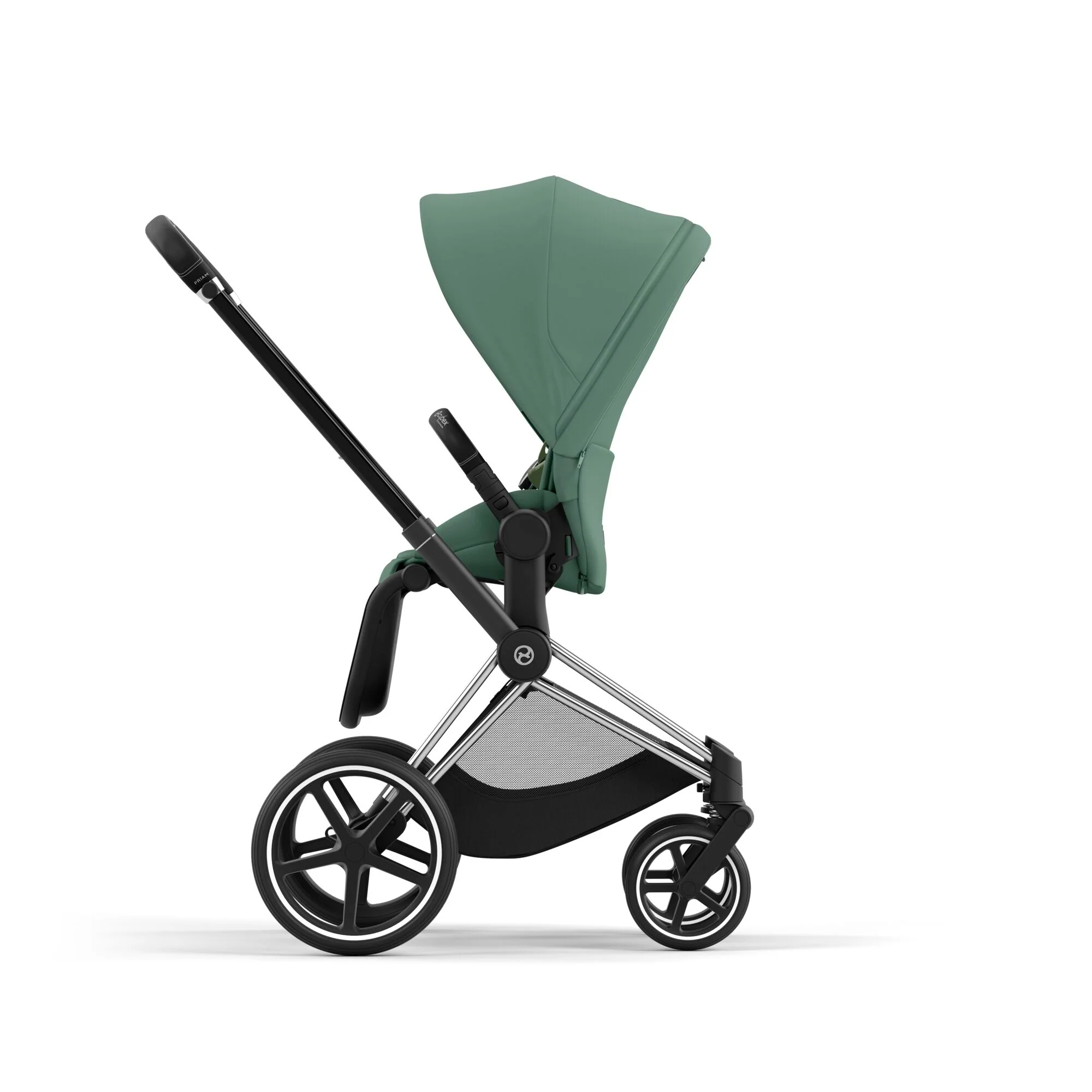 עגלת תינוק Priam 4 Leaf Green עם שלדה כרום שחור - Image 2