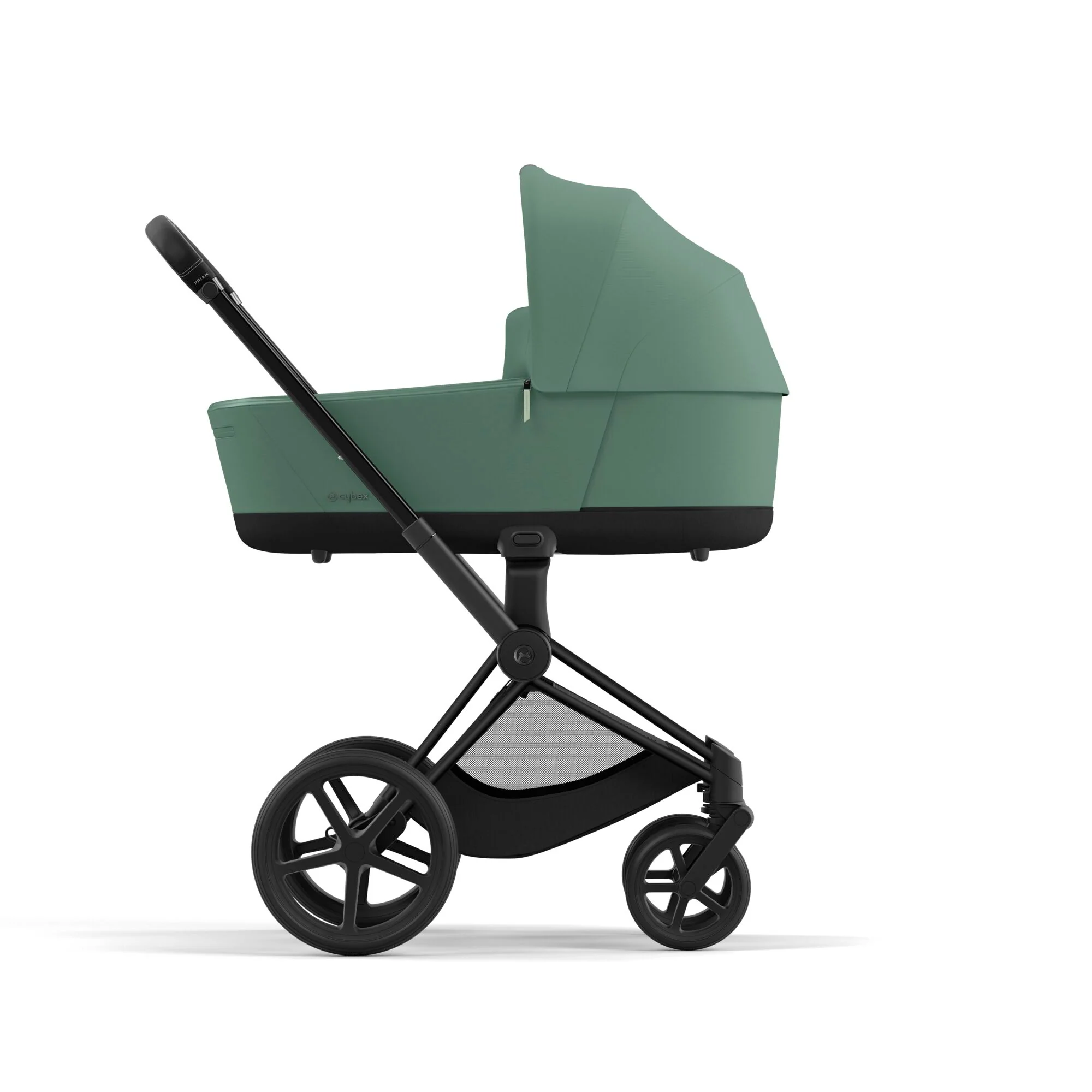 עגלת תינוק Priam 4 Leaf Green עם שלדה שחור מט - Image 4