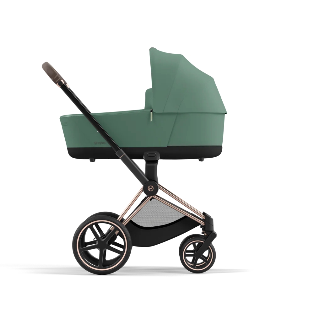 עגלת תינוק Priam 4 Leaf Green עם שלדה רוזגולד - Image 3