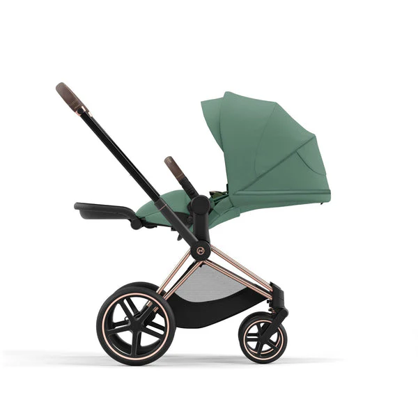 עגלת תינוק Priam 4 Leaf Green עם שלדה רוזגולד - Image 4