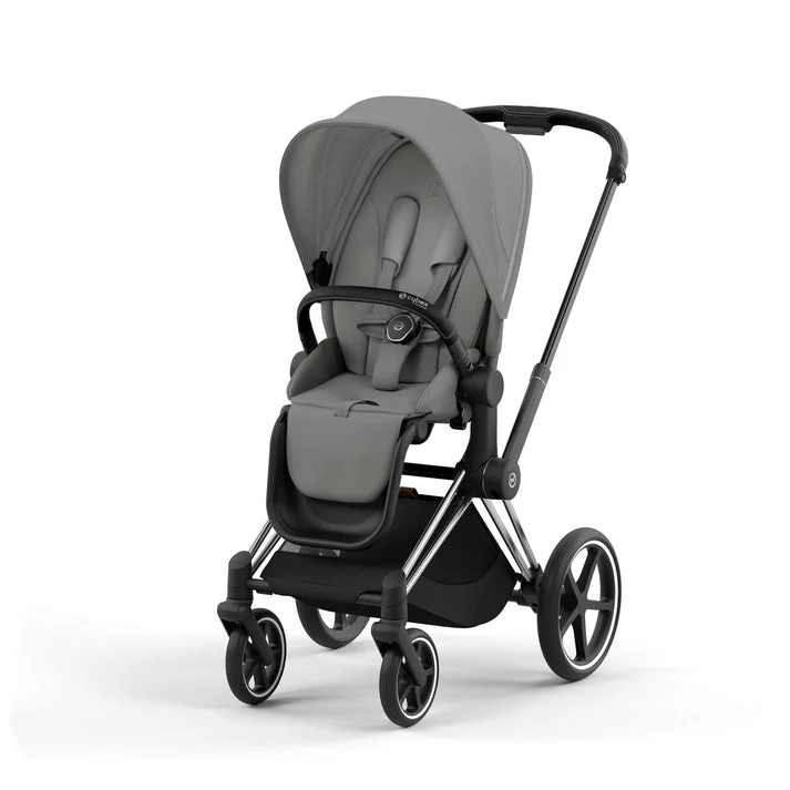 עגלת תינוק Priam 4 Mirage Grey עם שלדה כרום שחור