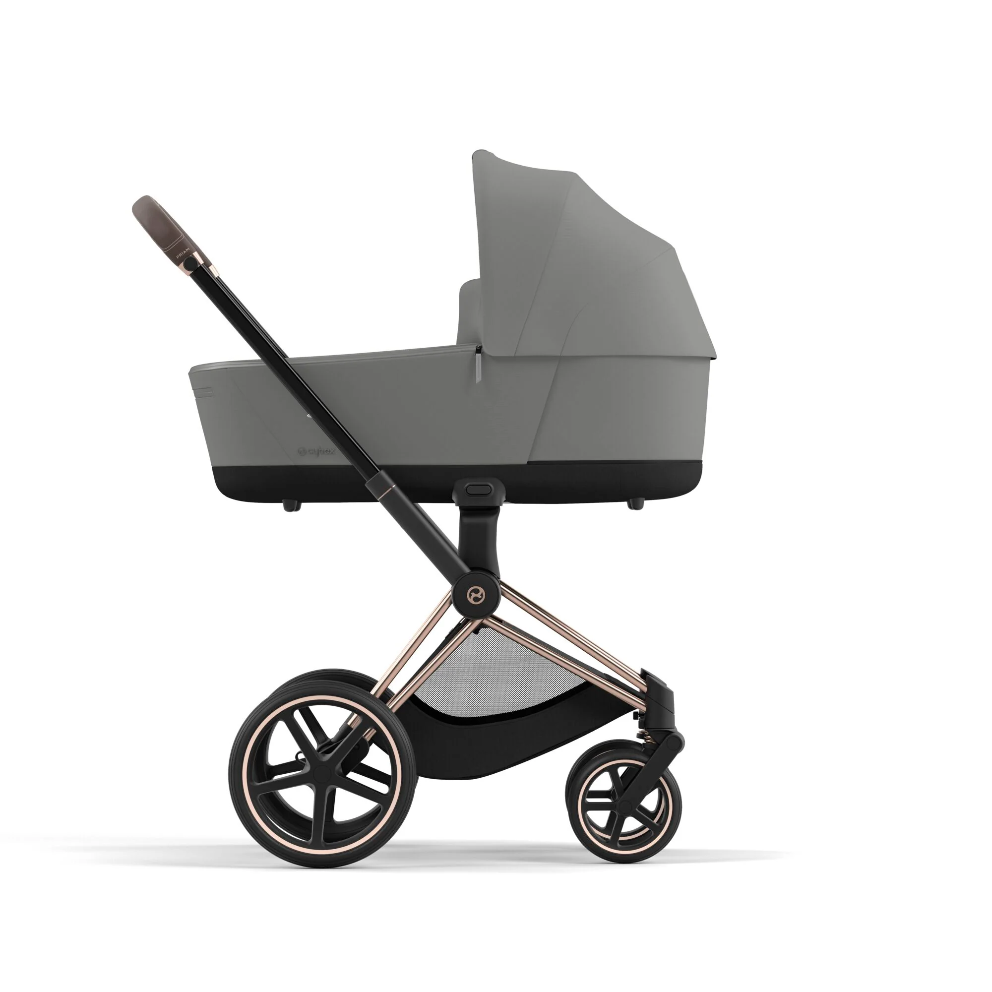 עגלת תינוק Priam 4 Mirage Grey עם שלדה רוזגולד - Image 3