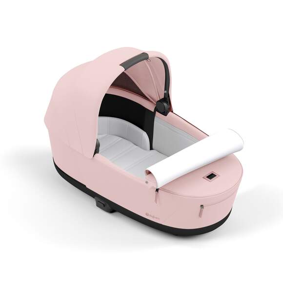 עגלת תינוק Priam 4 Peach Pink עם שלדה שחור מט - Image 6