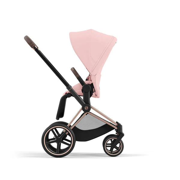 עגלת תינוק Priam 4 Peach Pink עם שלדה רוזגולד - Image 2