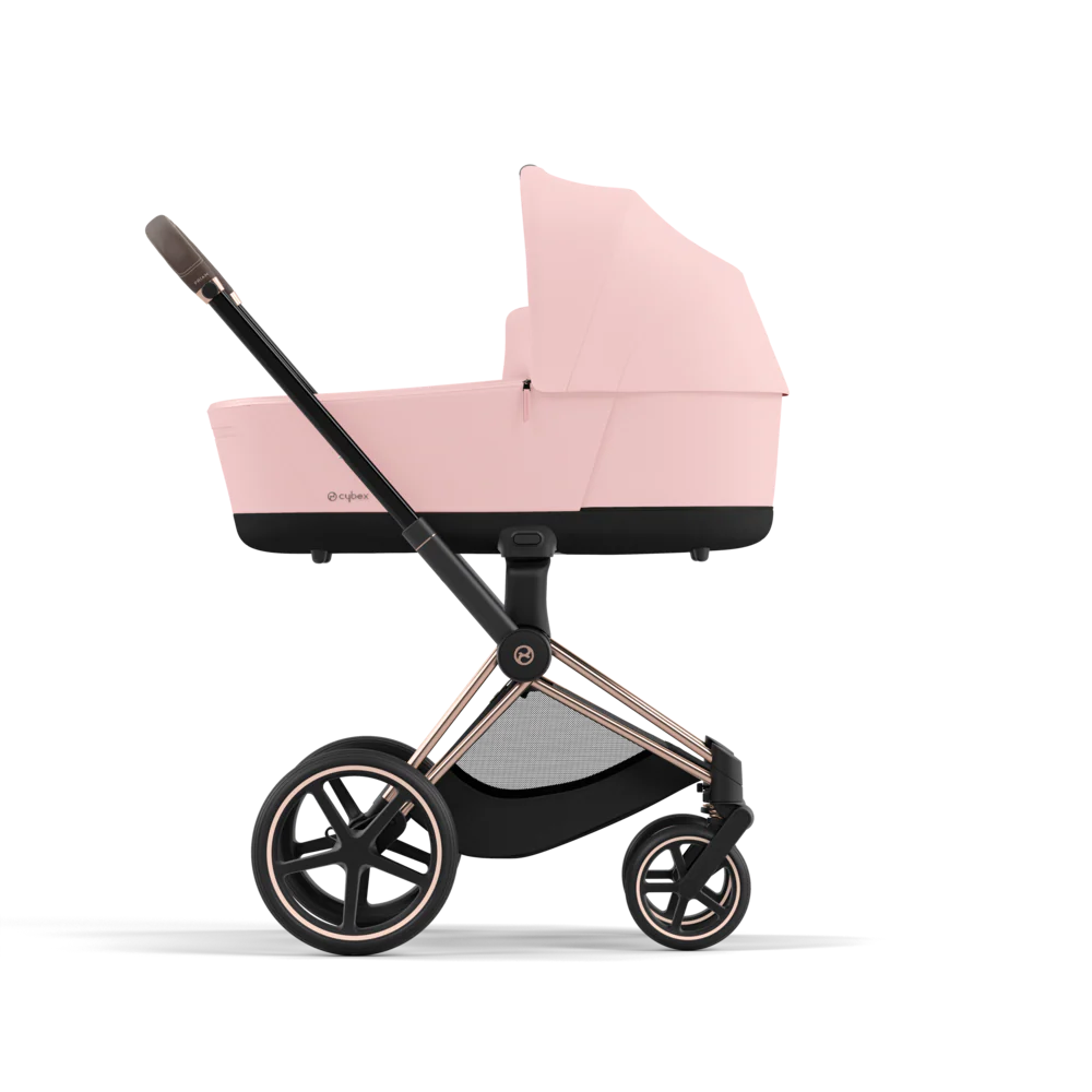 עגלת תינוק Priam 4 Peach Pink עם שלדה רוזגולד - Image 3
