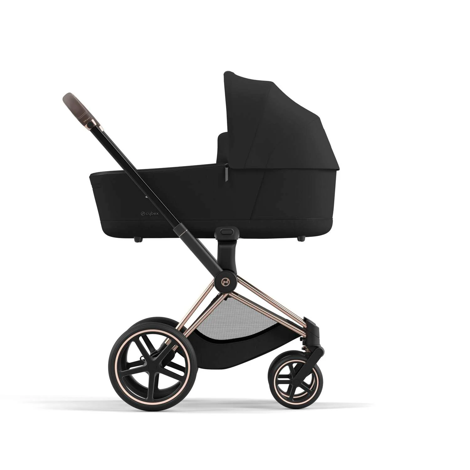 עגלת תינוק Priam 4 Sepia Black עם שלדה רוזגולד - Image 4