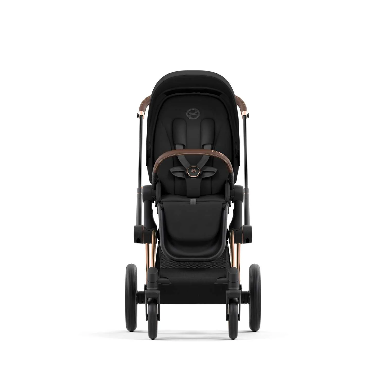 עגלת תינוק Priam 4 Sepia Black עם שלדה רוזגולד - Image 6