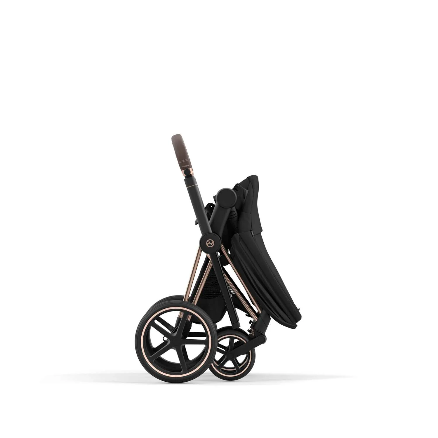 עגלת תינוק Priam 4 Sepia Black עם שלדה רוזגולד - Image 9