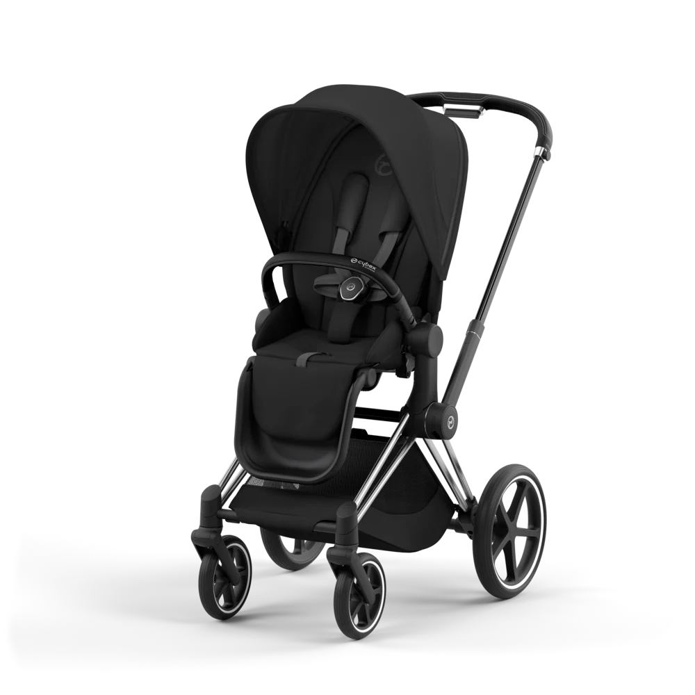 עגלת תינוק Priam 4 Sepia Black עם שלדה כרום שחור